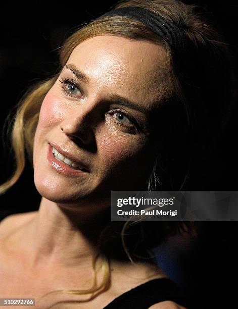 Actress Diane Kruger attends the Prabal Gurung Fall 2016 fashion show during New York Fashion Week: The Shows at The Arc, Skylight at Moynihan...