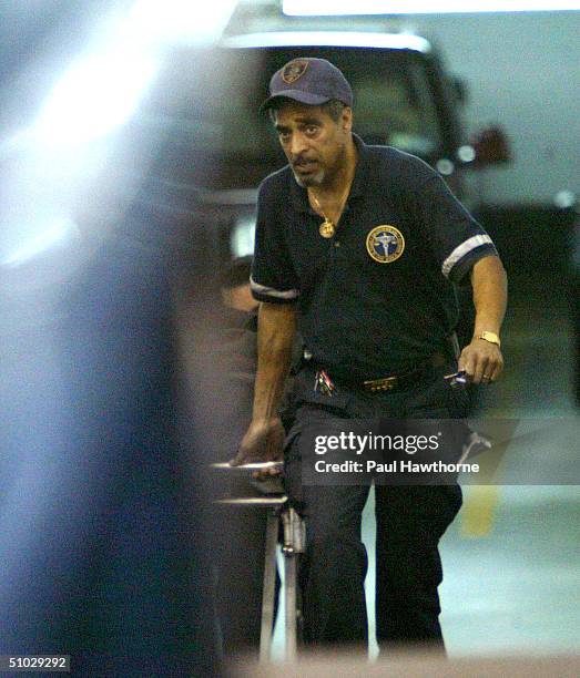 Eric Douglas, youngest son of actor Kirk Douglas, is taken out of an apartment building at 10 East 29th street after being found dead July 6, 2004 in...