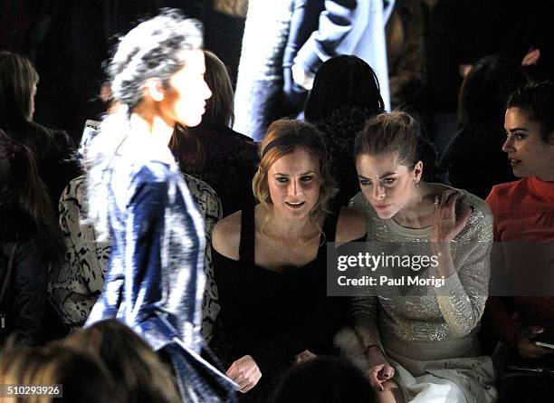 Diane Kruger and Jaime King attend the Prabal Gurung Fall 2016 fashion show during New York Fashion Week: The Shows at The Arc, Skylight at Moynihan...