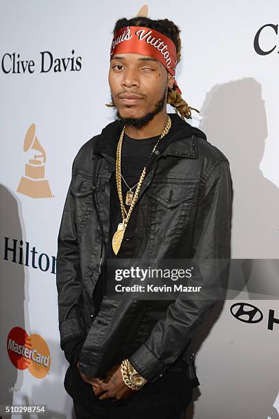 Recording artist Fetty Wap attends the 2016 Pre-GRAMMY Gala and Salute to Industry Icons honoring Irving Azoff at The Beverly Hilton Hotel on...