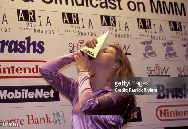 SINGER TINA ARENA AT THE ARIA MUSIC AWARDS 1995 IN SYDNEY. .