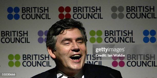 Chancellor of the Exchequer Gordon Brown gives a lecture to the British Council July 7, 2004 in London. Next week Brown is due to announce the Labour...