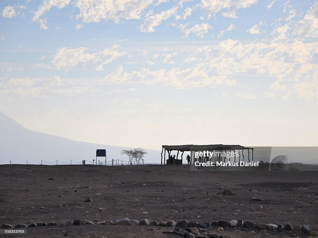 Chauchilla Cemetery with Andes Mountains, Nazca, P