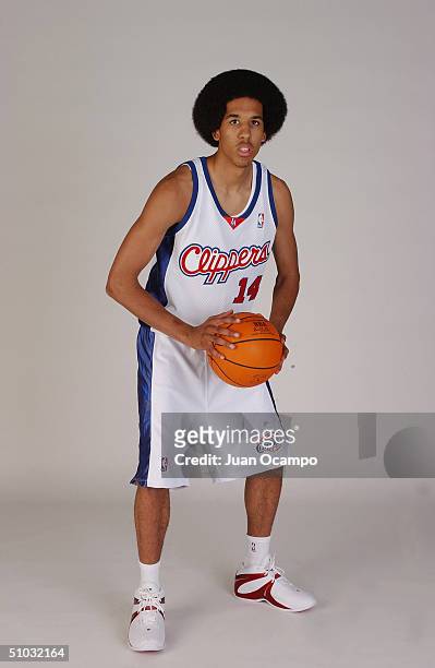 Shaun Livingston of the Los Angeles Clippers poses for a portrait during the Clippers draft press conference at Staples Center on June 30, 2004 in...