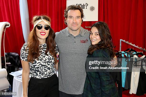 Singer Faye Medeson and Internet personality Maya Burkenroad attend the GRAMMY Gift Lounge during The 58th GRAMMY Awards at Staples Center on...