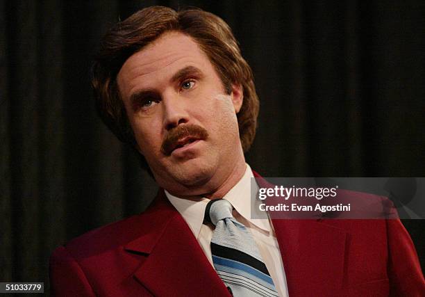 Actor Will Ferrell aka Ron Burgundy participates in Q&A after a special screening of the film "Anchorman: The Legend of Ron Burgundy" at the Museum...