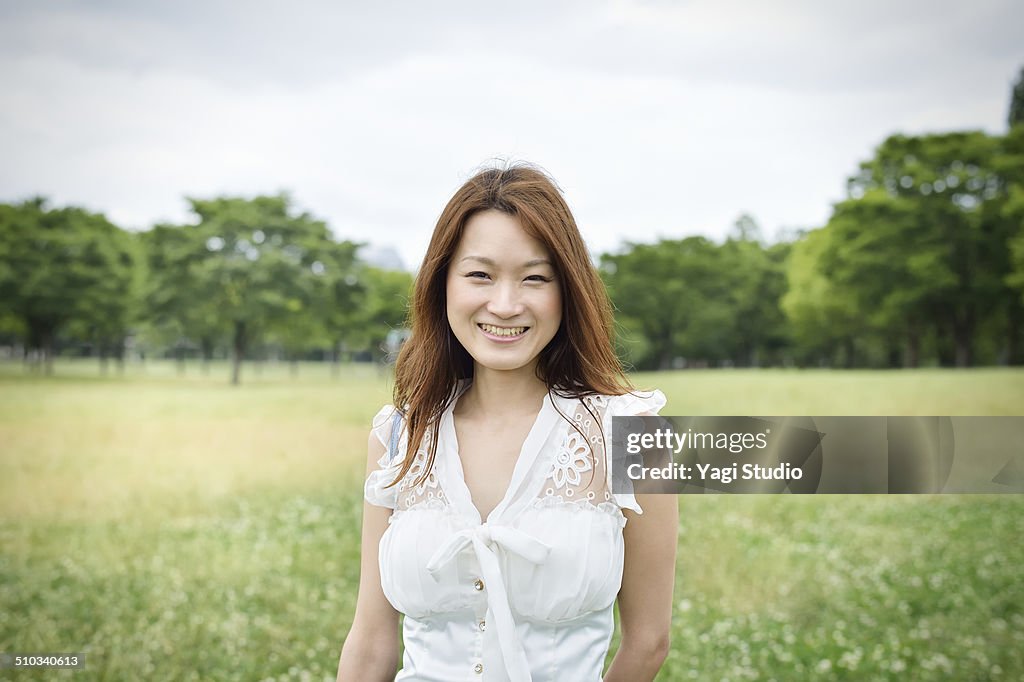 Woman enjoying in nature