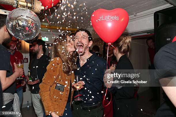 Oliver Berben and his wife Katrin Berben during the 'Drunk In Love' Party hosted by Constantin Film and zLabels on February 14, 2016 in Berlin,...