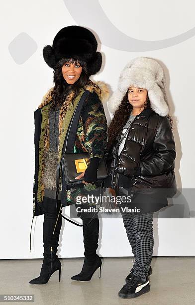 June Ambrose and Summer Chamblin attend J.Crew presentation during Fall 2016 New York Fashion Week at Spring Studios on February 14, 2016 in New York...