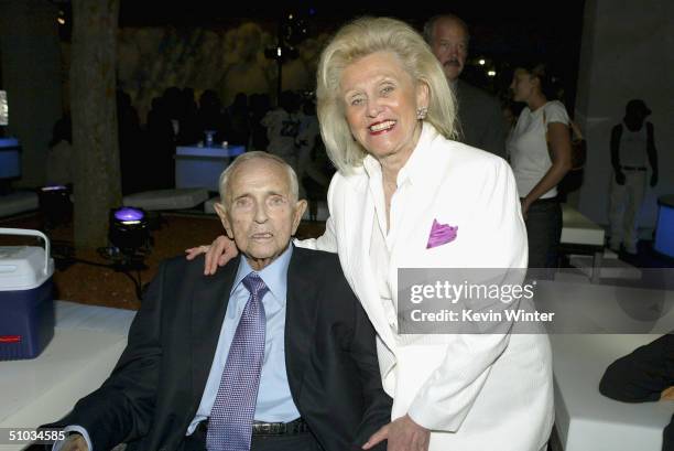 Marvin and Barbara Davis pose at the after-party for the premiere of Twentieth Century Fox's "I, Robot" at the Armand Hammer Museum on July 7, 2004...