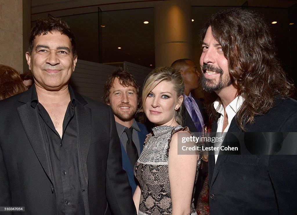 Musicians Pat Smear and Chris Shiflett, Cara Shiflett, and musician