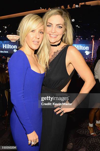 Recording artist Ellie Goulding attends the 2016 Pre-GRAMMY Gala and Salute to Industry Icons honoring Irving Azoff at The Beverly Hilton Hotel on...