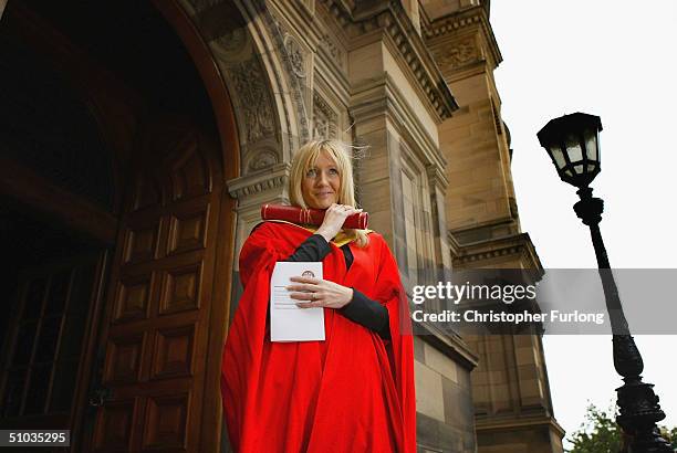 Harry Potter author JK Rowling receives an Honorary Degree of Doctor honoris causa at the University of Edinburgh's graduation ceremony in McEwan...