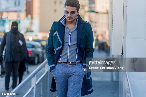 Mariano di Vaio is wearing Lacoste seen outside Lacoste during New York Fashion Week: Women's Fall/Winter 2016 on February 13, 2016 in New York City.