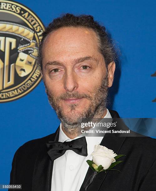 Cinematographer Emmanuel Lubezki attends the 30th Annual ASC Awards at the Hyatt Regency Century Plaza on February 14, 2016 in Los Angeles,...