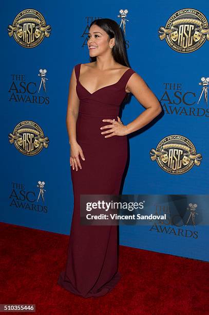 Actress Gina Rodriguez attends the 30th Annual ASC Awards at the Hyatt Regency Century Plaza on February 14, 2016 in Los Angeles, California.