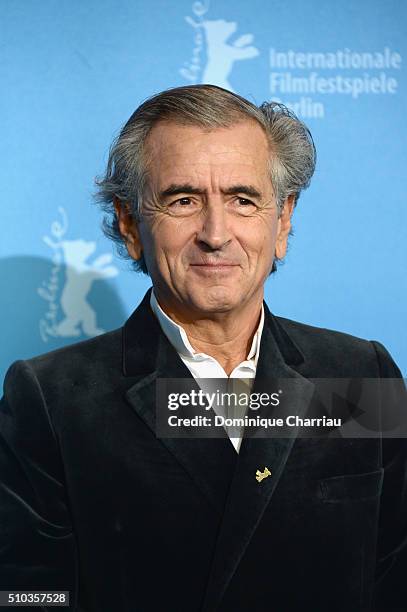 Writer Bernard-Henri Levy attends the 'Death in Sarajevo' photo call during the 66th Berlinale International Film Festival Berlin at Grand Hyatt...