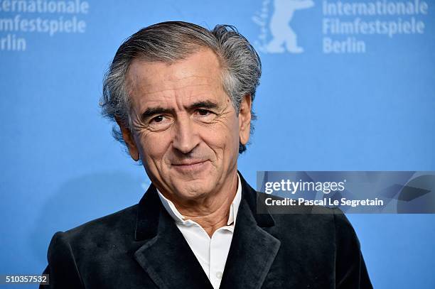 Writer Bernard-Henri Levy attends the 'Death in Sarajevo' photo call during the 66th Berlinale International Film Festival Berlin at Grand Hyatt...