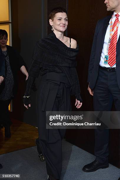 Vedrana Seksan attends the 'Death in Sarajevo' photo call during the 66th Berlinale International Film Festival Berlin at Grand Hyatt Hotel on...