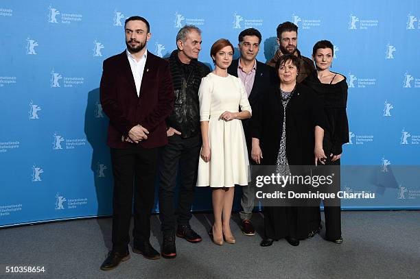 Actors Edin Avdagic Koja, Izudin Bajrovic, Snezana Vidovic, director Danis Tanovic, actors Faketa Salihbegovic, Muhamed Hadzovic and Vedrana Seksan...