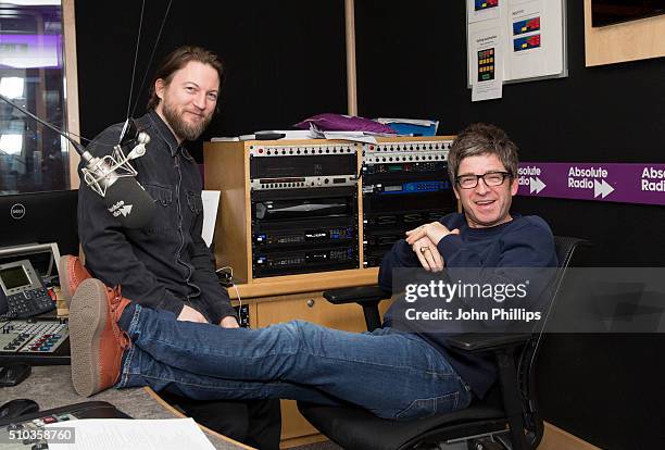 Noel Gallagher and comedian, Matt Morgan host a special show for Absolute Radio on February 11, 2016 in London, England.