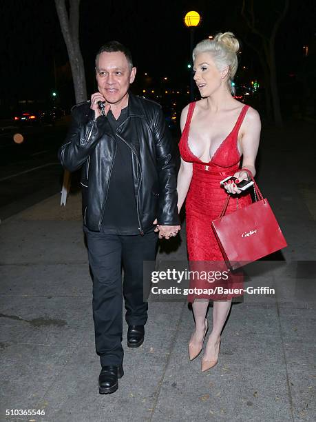 Courtney Stodden and Doug Hutchison are seen on February 14, 2016 in Los Angeles, California.