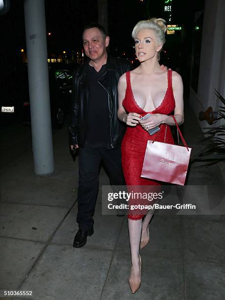 Courtney Stodden and Doug Hutchison are seen on February 14, 2016 in Los Angeles, California.