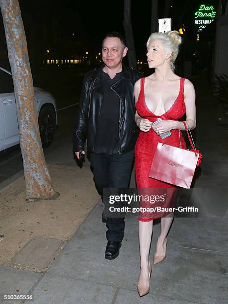 Courtney Stodden and Doug Hutchison are seen on February 14, 2016 in Los Angeles, California.