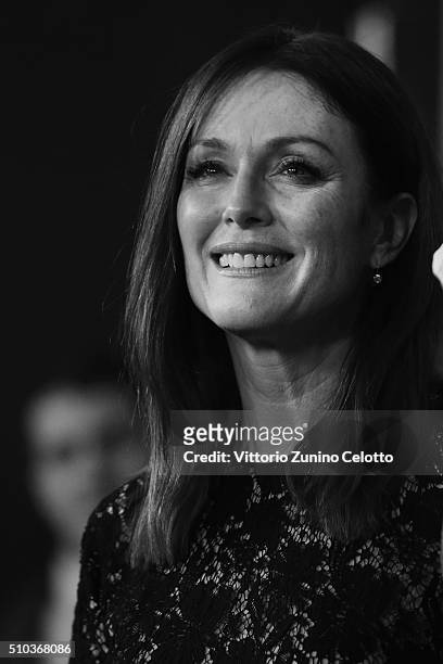 Actress Julianne Moore attends the 'Maggie's Plan' photo call during the 66th Berlinale International Film Festival Berlin at Grand Hyatt Hotel on...