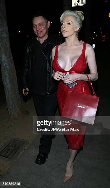 Courtney Stodden and Doug Hutchison are seen on February 14, 2016 Los Angeles, CA.