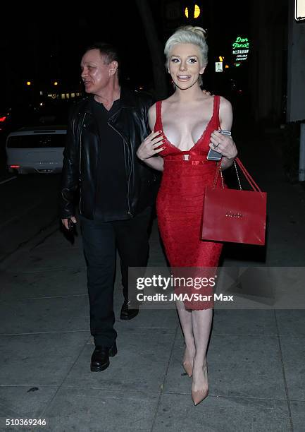 Courtney Stodden and Doug Hutchison are seen on February 14, 2016 Los Angeles, CA.