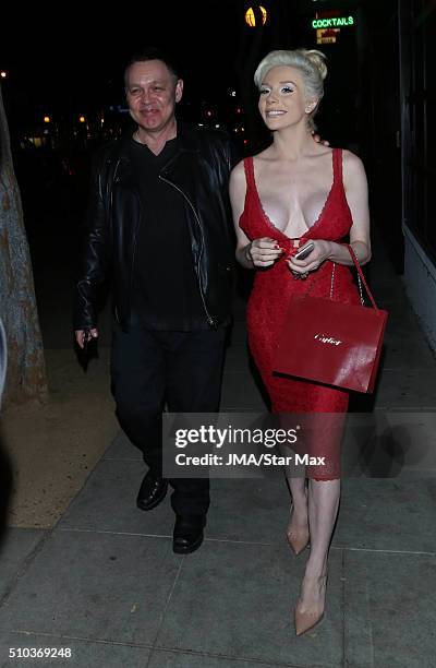 Courtney Stodden and Doug Hutchison are seen on February 14, 2016 Los Angeles, CA.