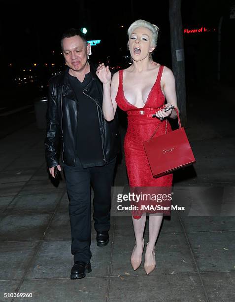 Courtney Stodden and Doug Hutchison are seen on February 14, 2016 Los Angeles, CA.