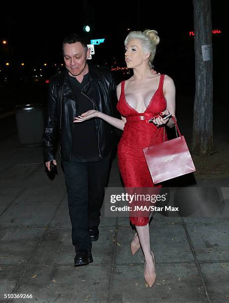 Courtney Stodden and Doug Hutchison are seen on February 14, 2016 Los Angeles, CA.