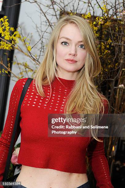 Lindsay Ellingson attends the Misha Nonoo X Amber Venz Box Dinner on February 14, 2016 in New York City.