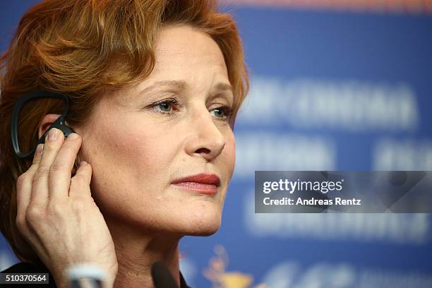 Actress Astrid Whettnall attends the 'Road to Istanbul' press conference during the 66th Berlinale International Film Festival Berlin at Grand Hyatt...
