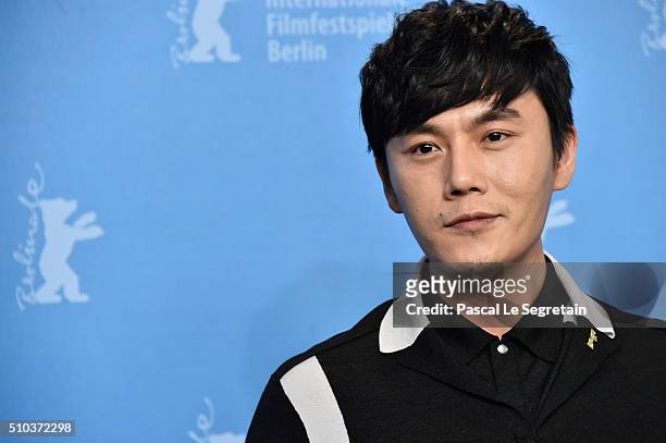 Actor Qin Hao attends the 'Crosscurrent' photo call during the 66th Berlinale International Film Festival Berlin at Grand Hyatt Hotel on February 15,...