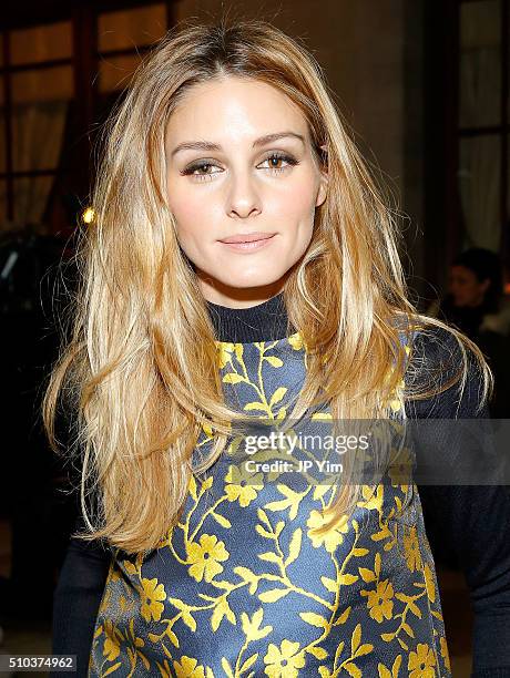 Olivia Palermo attends the Carolina Herrera Fall 2016 fashion show during New York Fashion Week on February 15, 2016 in New York City.