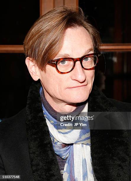 Hamish Bowles attends the Carolina Herrera Fall 2016 fashion show during New York Fashion Week on February 15, 2016 in New York City.