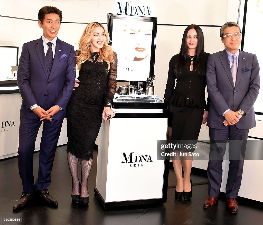 Madonna Promotes MDNA SKIN In Tokyo