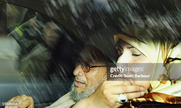 Controversial Islamic cleric Yusuf Al-Qaradawi leaves the London Central Mosque after delivering the Friday sermon on July 9, 2004 in London,...