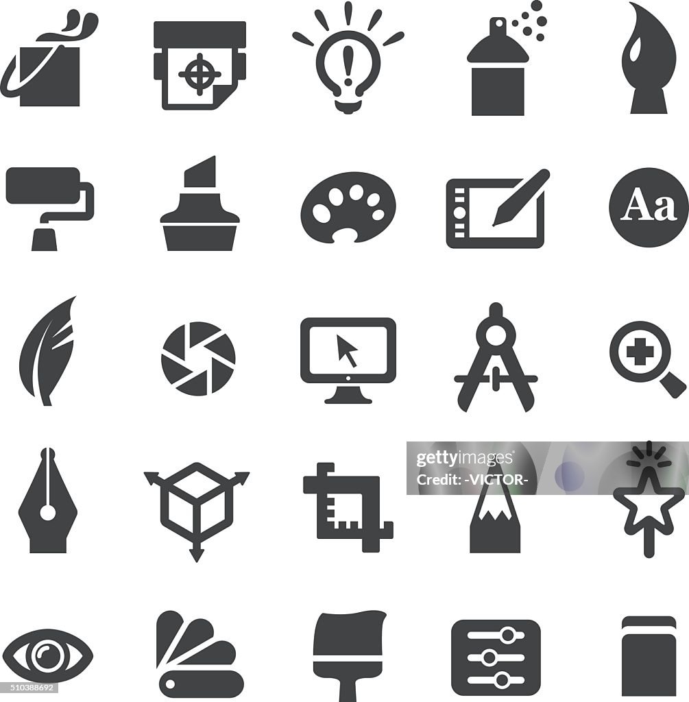 Diseño gráfico iconos conjunto-serie inteligente