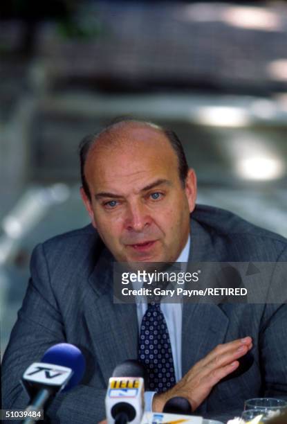 Argentinian Finance Minister Domingo Cavallo Speaks At A Press Conference In Buenos Aires, December 15, 1994.