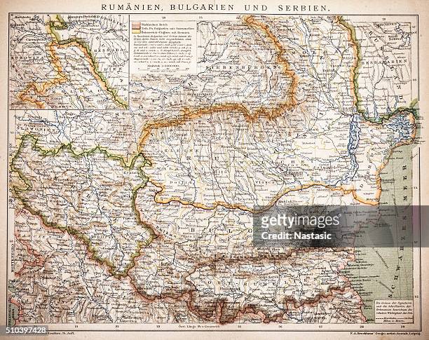 balkan states - bucharest map stock illustrations