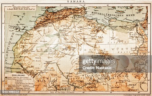 Azahara Map Map Of Sahara High-Res Vector Graphic - Getty Images