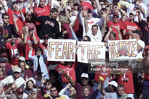 Maryland fancrowd during the game at Doak Campbell Stadium in Tallahassee, Florida. Florida State won 52-31. DIGITAL IMAGE . Mandatory Credit: Eliot...