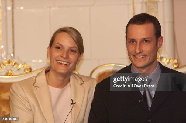 File Photo: Mette-Marit Tjessem H?iby And Hrh Crown Prince Haakon Magnus Of Norway Announce Their Engagement January 21, 2000 In Oslo. The Couple Are...