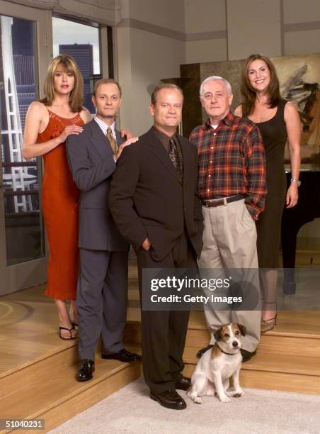 Cast Members Of Nbc Television Comedy Series "Frasier" Pictured: Jane Leeves As Daphne Moon, David Hyde Pierce As Dr. Niles Crane, Kelsey Grammer As...