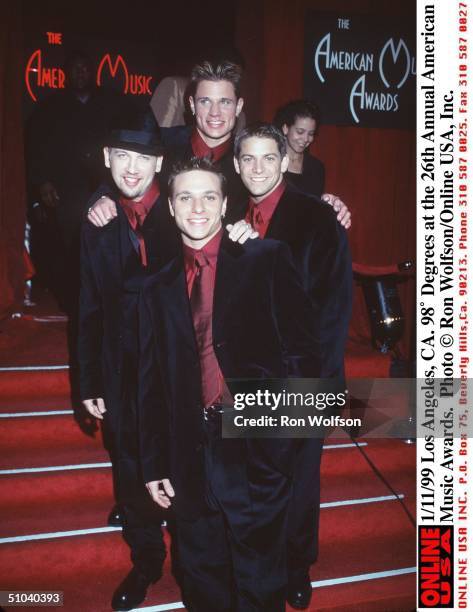 Los Angeles, Ca. 98 Degrees At The 26Th Annual American Music Awards.