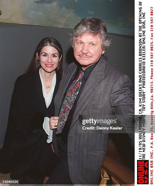 95Charles Bronson And Kim Weeks At The Premiere Of Disney's Movie Toy Story